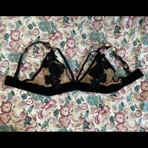 For Love and Lemons Black Lace Bra
